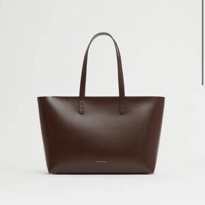 Mansur Gavriel small zip tote in chocolate/warm grey BWNT in box